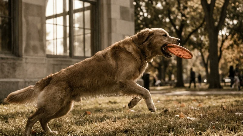 He plays frisbee