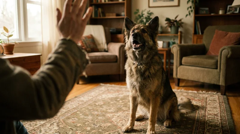 He barks when you ask him to