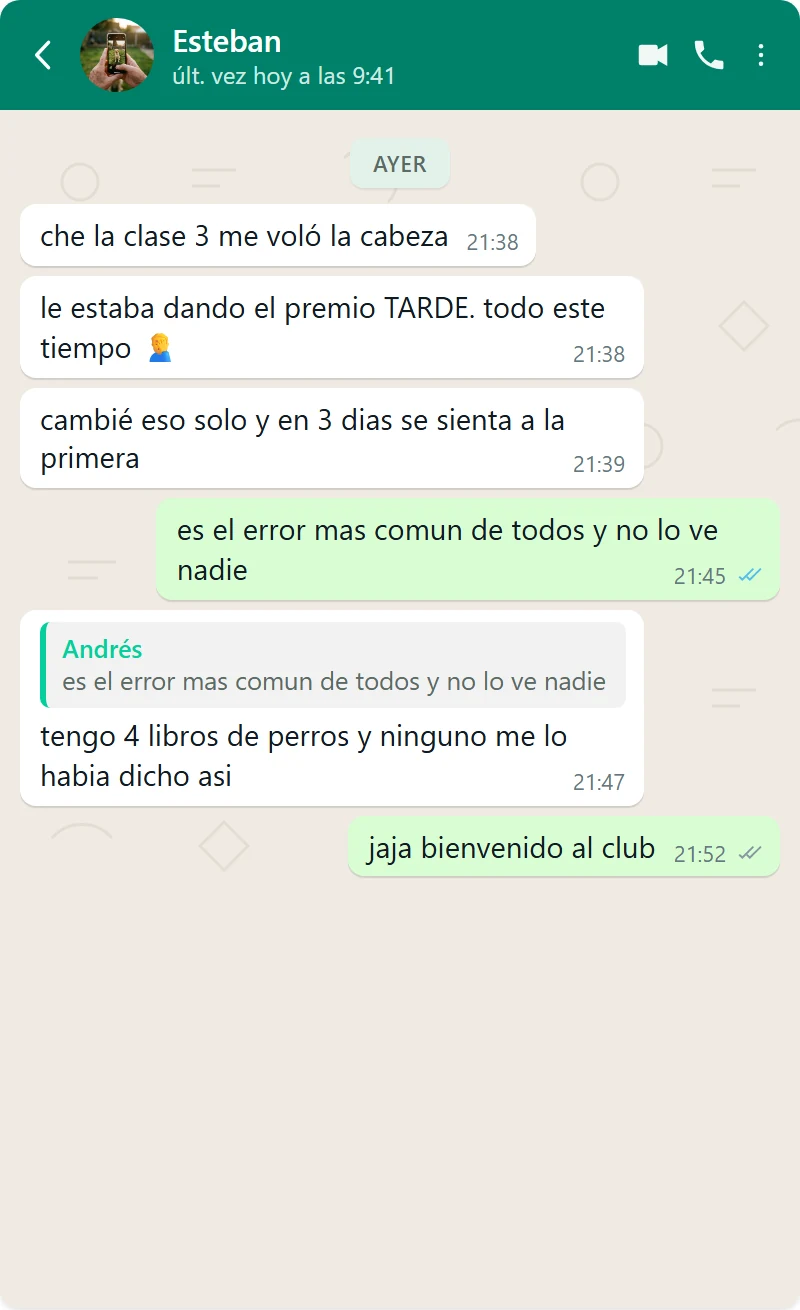 Mensaje de Esteban