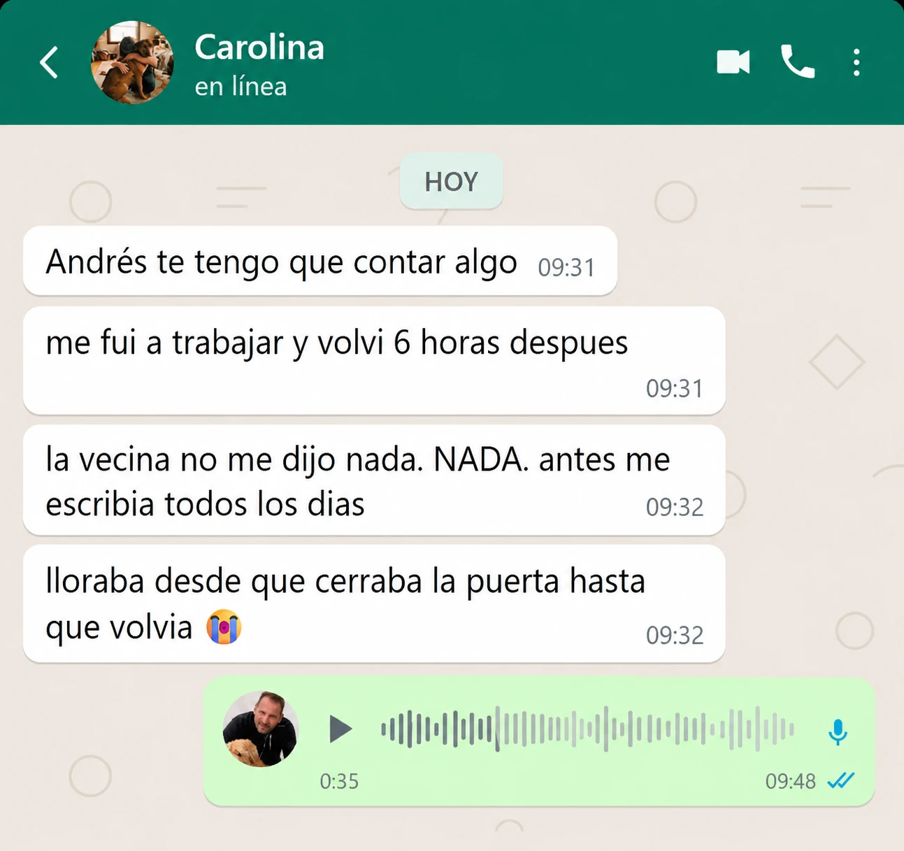 Mensaje de Carolina