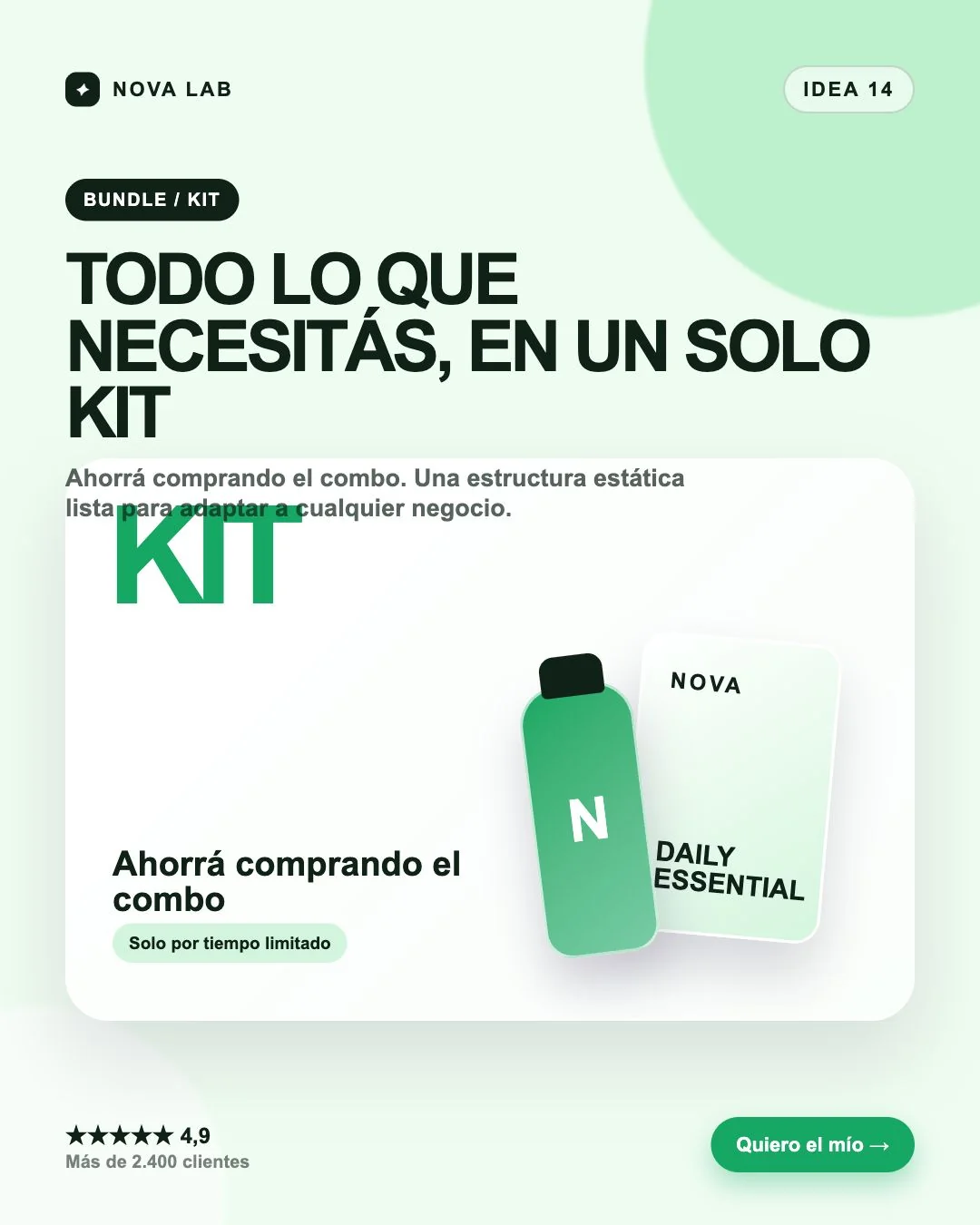 Estructura de anuncio estático: Bundle / Kit