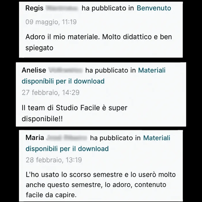 Opinioni e recensioni degli studenti di Studio Facile
