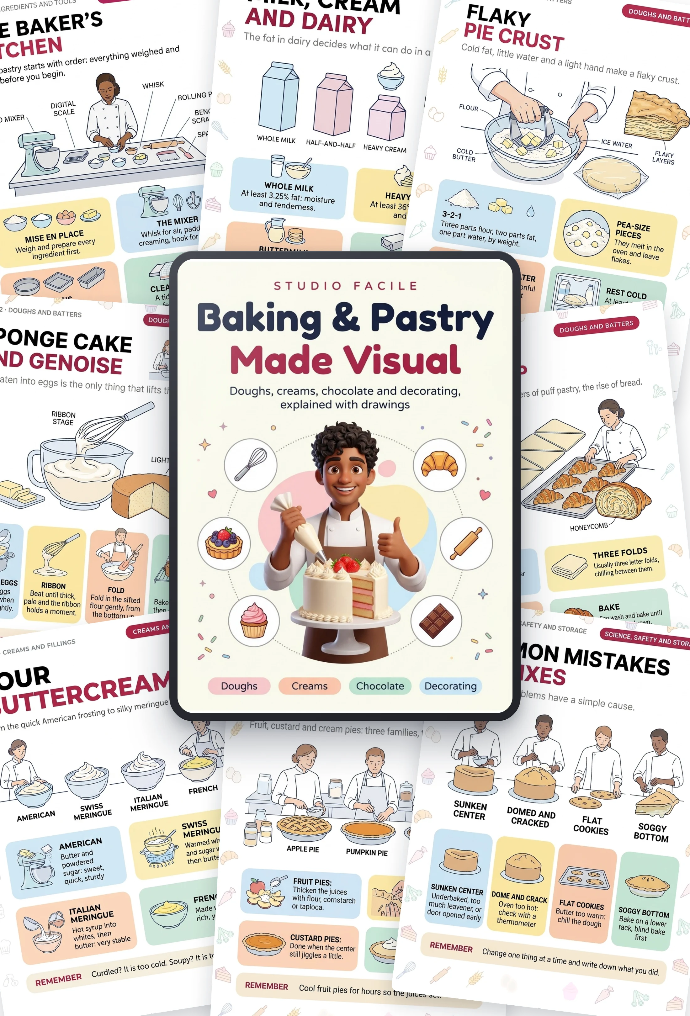 Baking & Pastry Made Visual: the book and sample pages