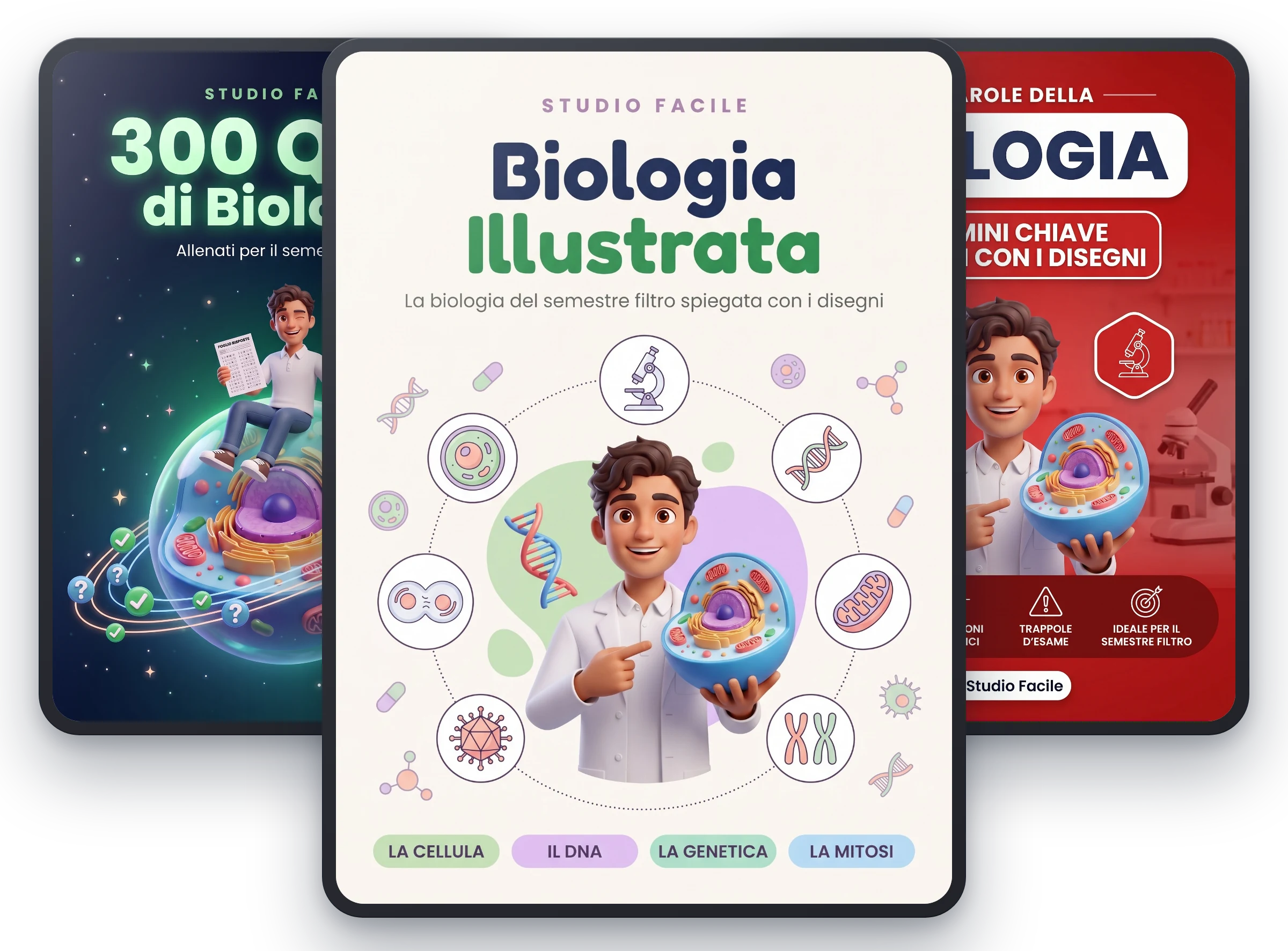 Biologia Illustrata con i bonus 300 Quiz di Biologia e Le Parole della Biologia