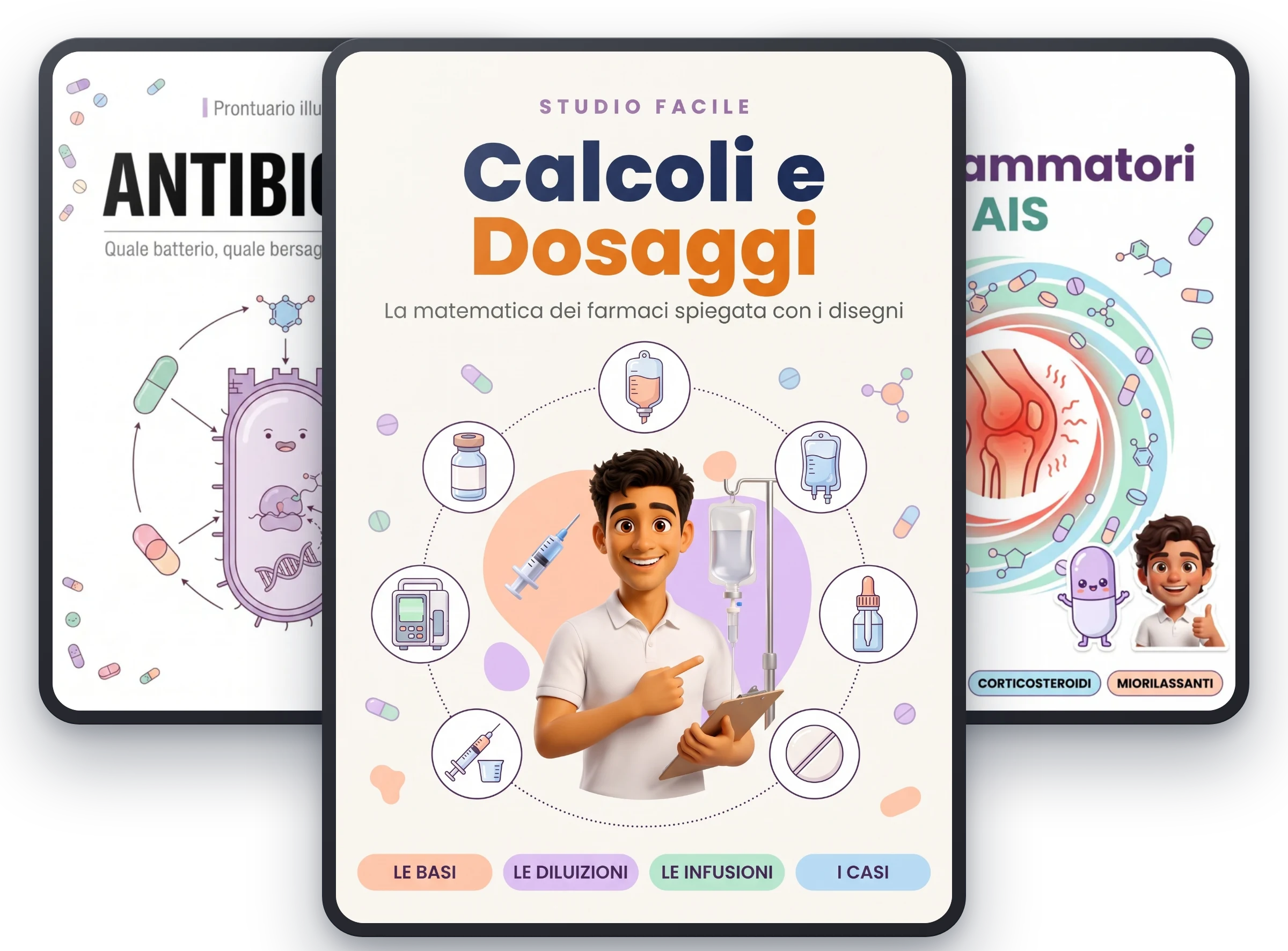 Calcoli e Dosaggi, con i Prontuari degli Antibiotici e degli Antinfiammatori in regalo