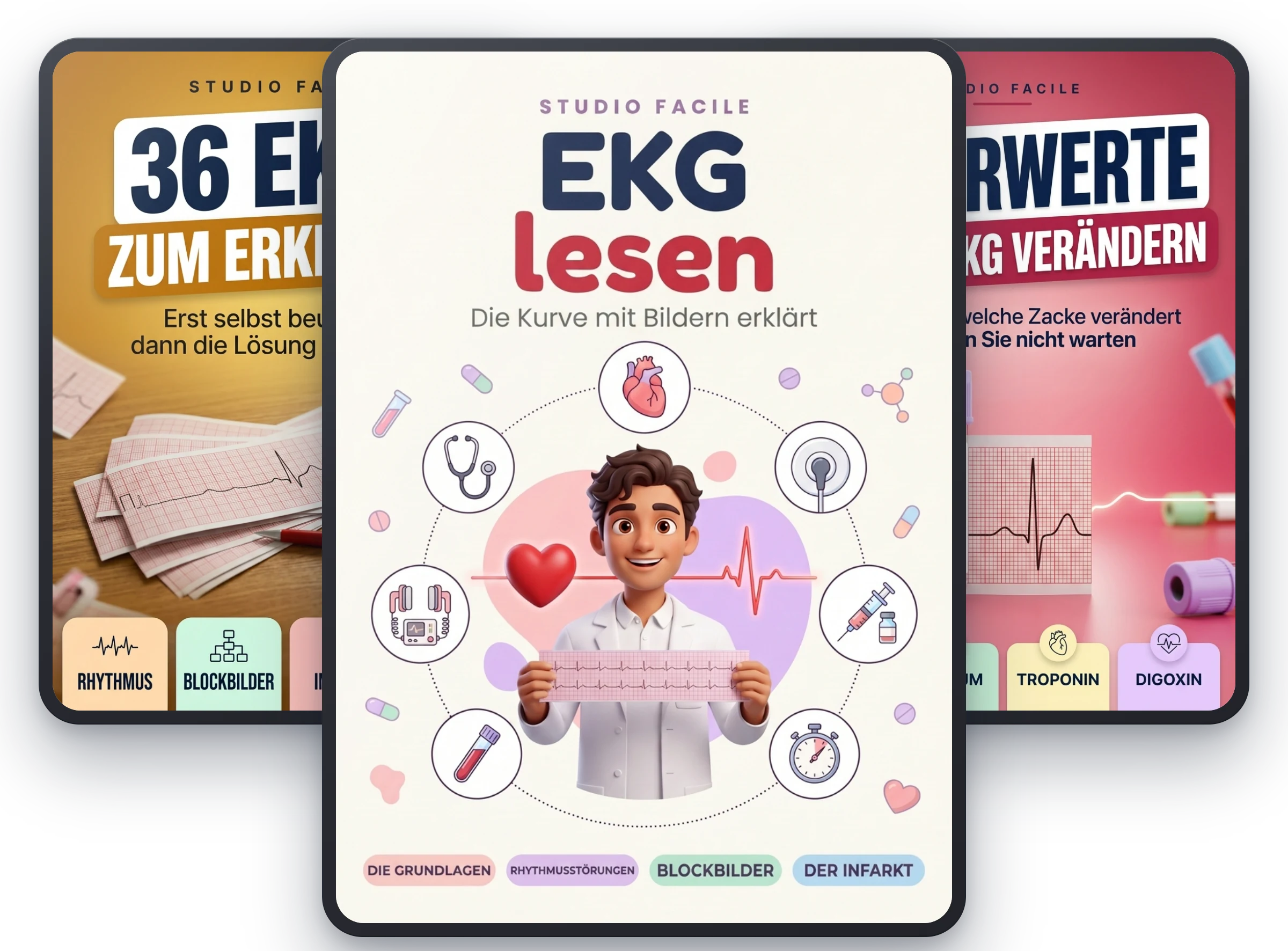 EKG lesen, mit 36 EKGs zum Erkennen und Laborwerte, die das EKG verändern