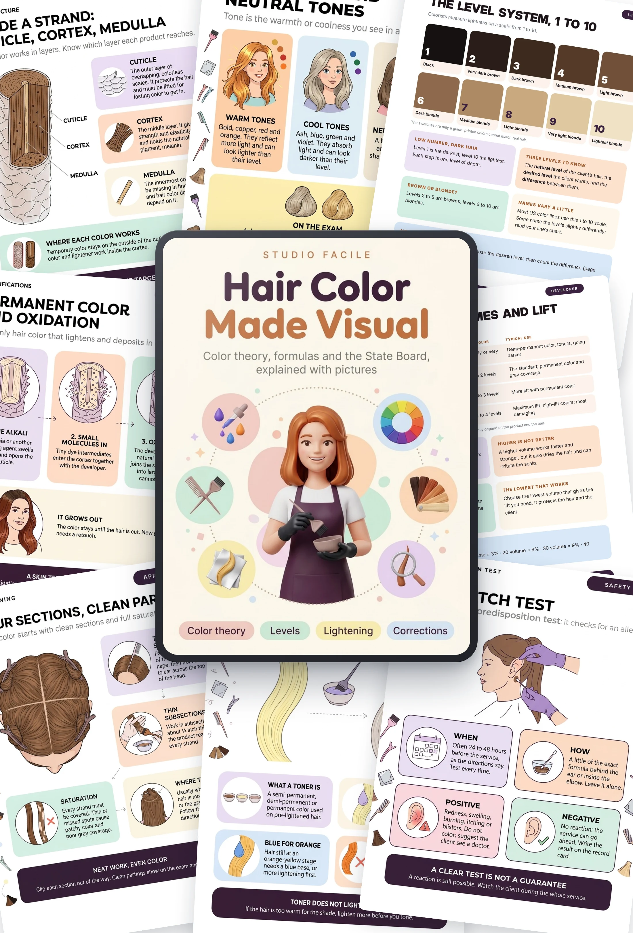 Hair Color Made Visual: the book and sample pages