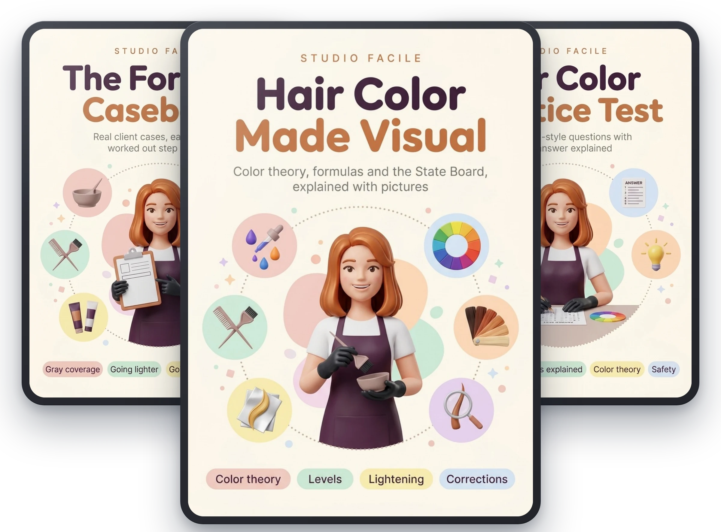 Hair Color Made Visual, with The Formula Casebook and Hair Color Practice Test free