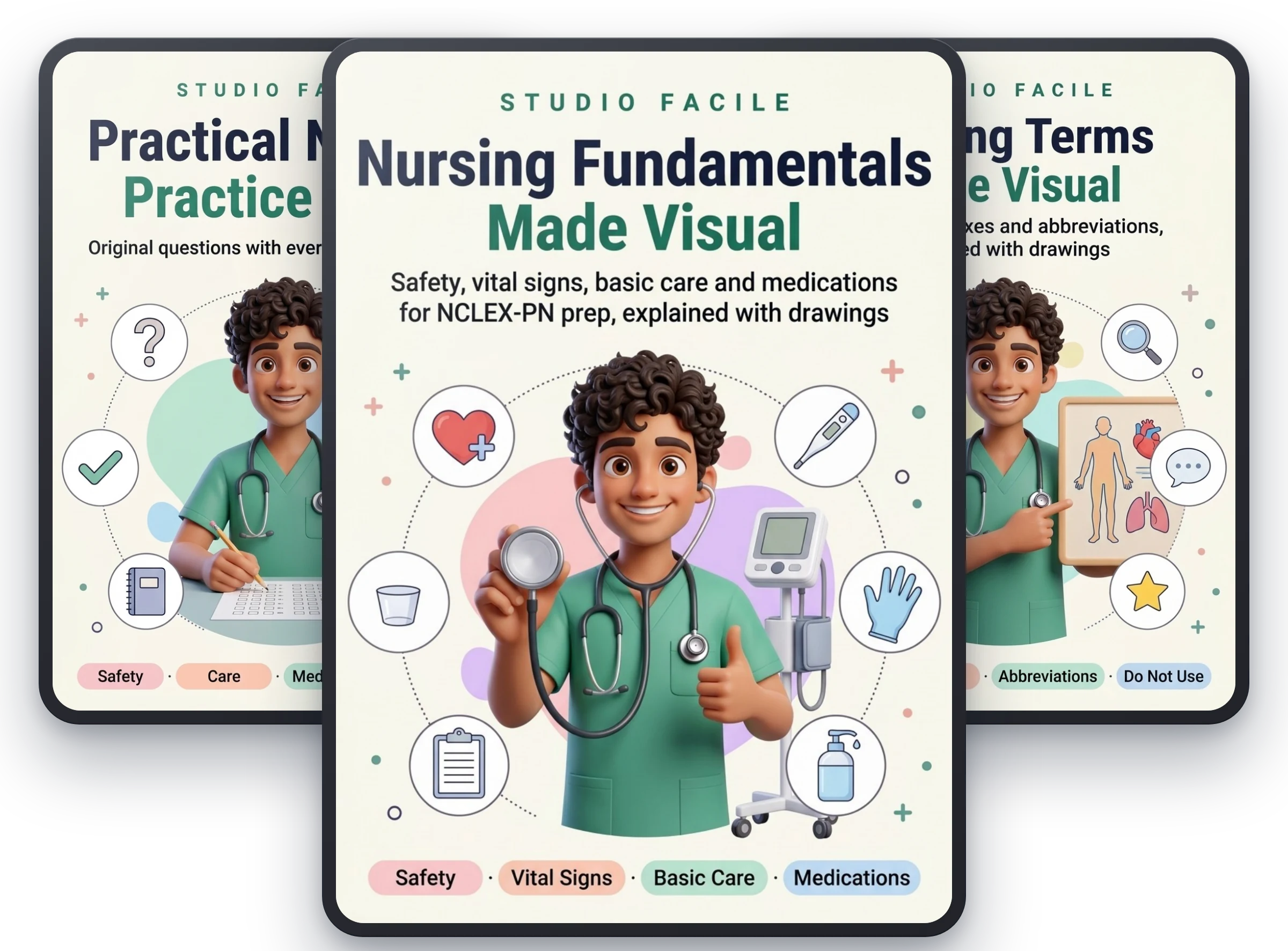 Nursing Fundamentals Made Visual, with Practical Nursing Practice Tests and Nursing Terms Made Visual free