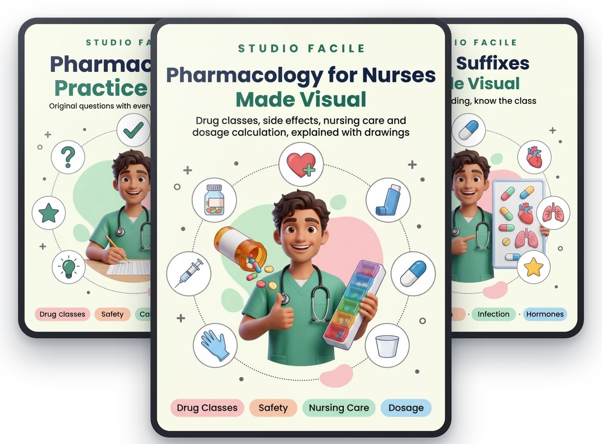 Pharmacology for Nurses Made Visual, with Pharmacology Practice Tests and Drug Suffixes Made Visual free