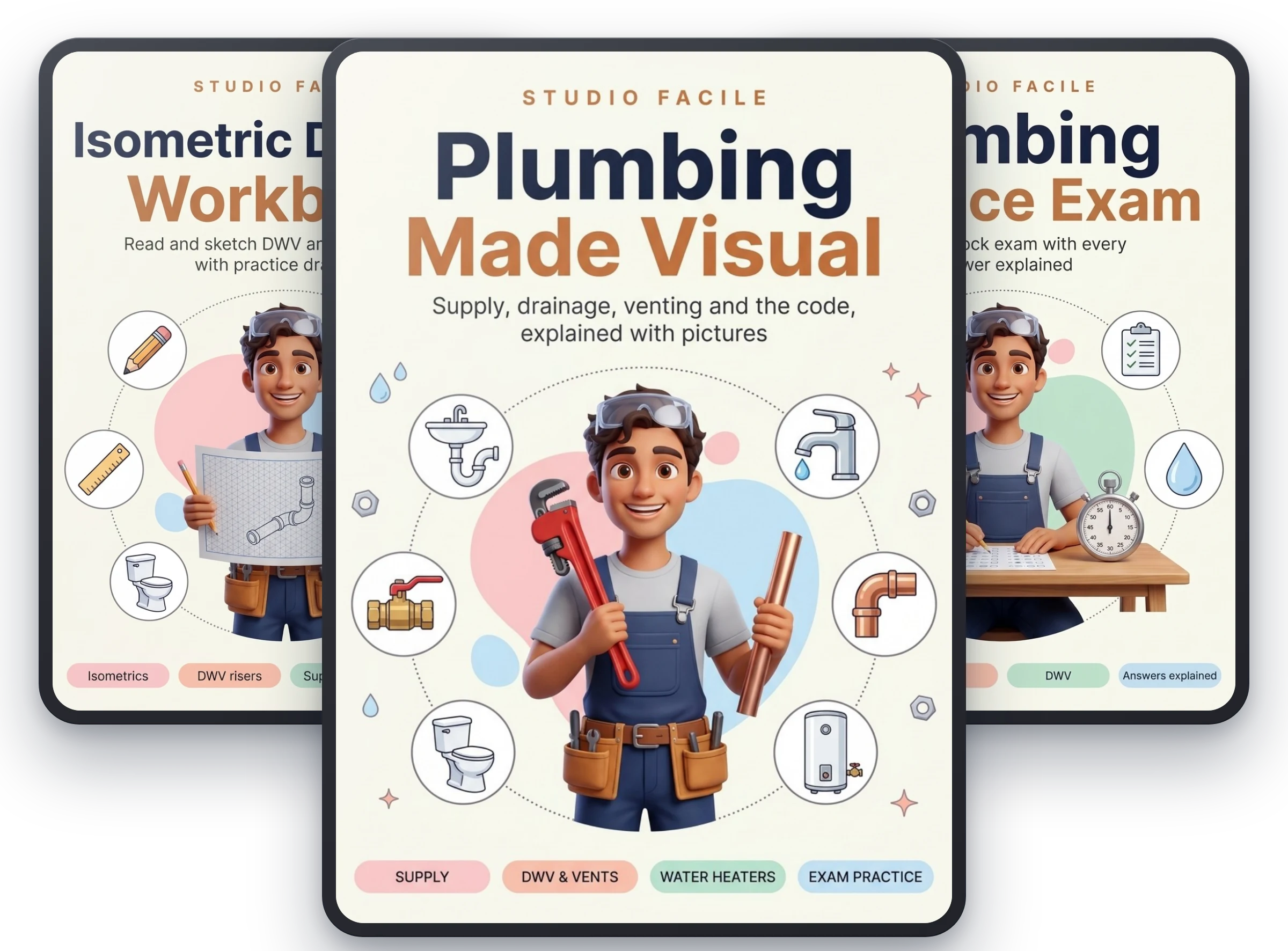 Plumbing Made Visual, with Isometric Drawing Workbook and Plumbing Practice Exam free