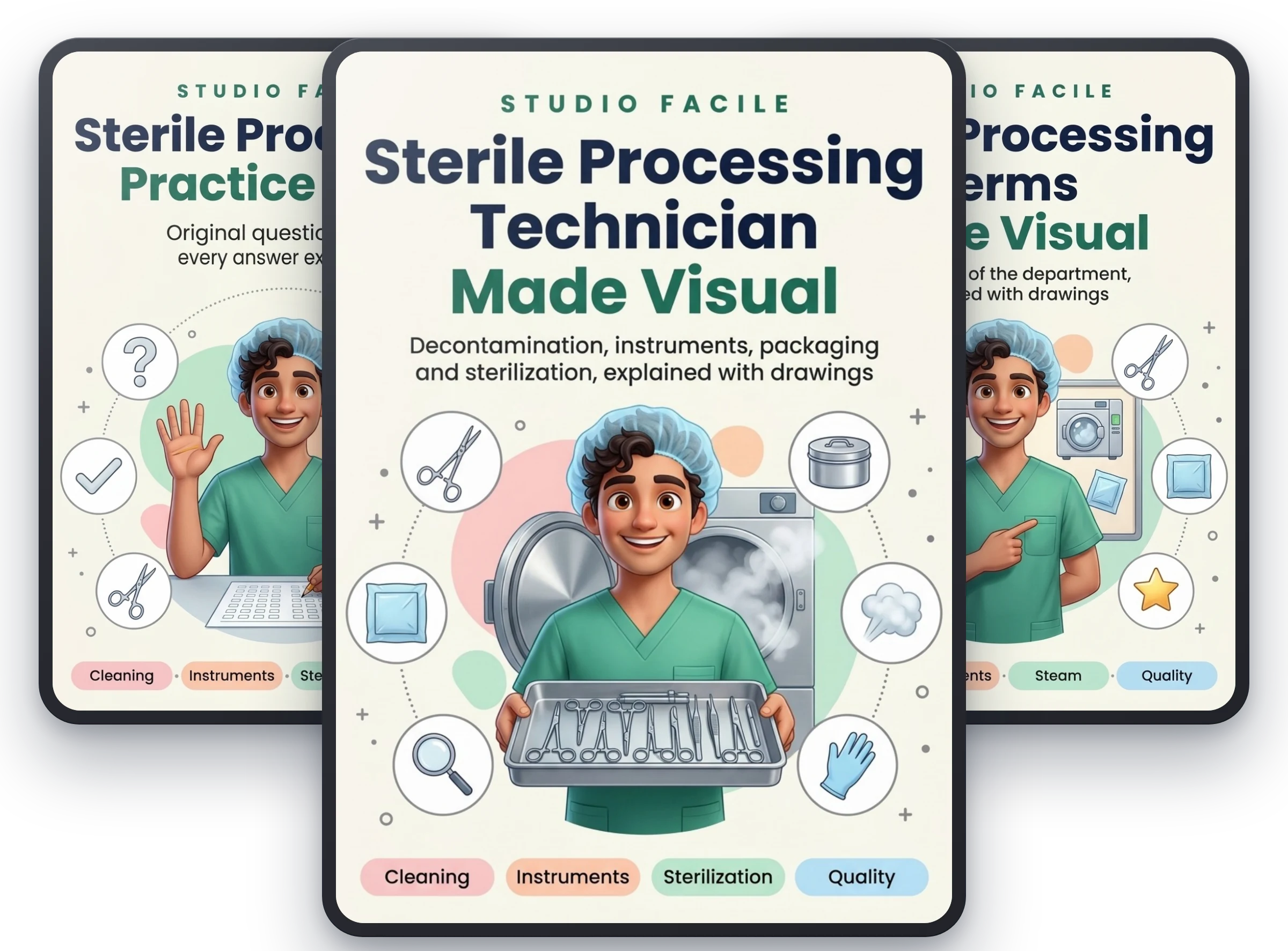 Sterile Processing Technician Made Visual, with Sterile Processing Practice Tests and Sterile Processing Terms Made Visual free