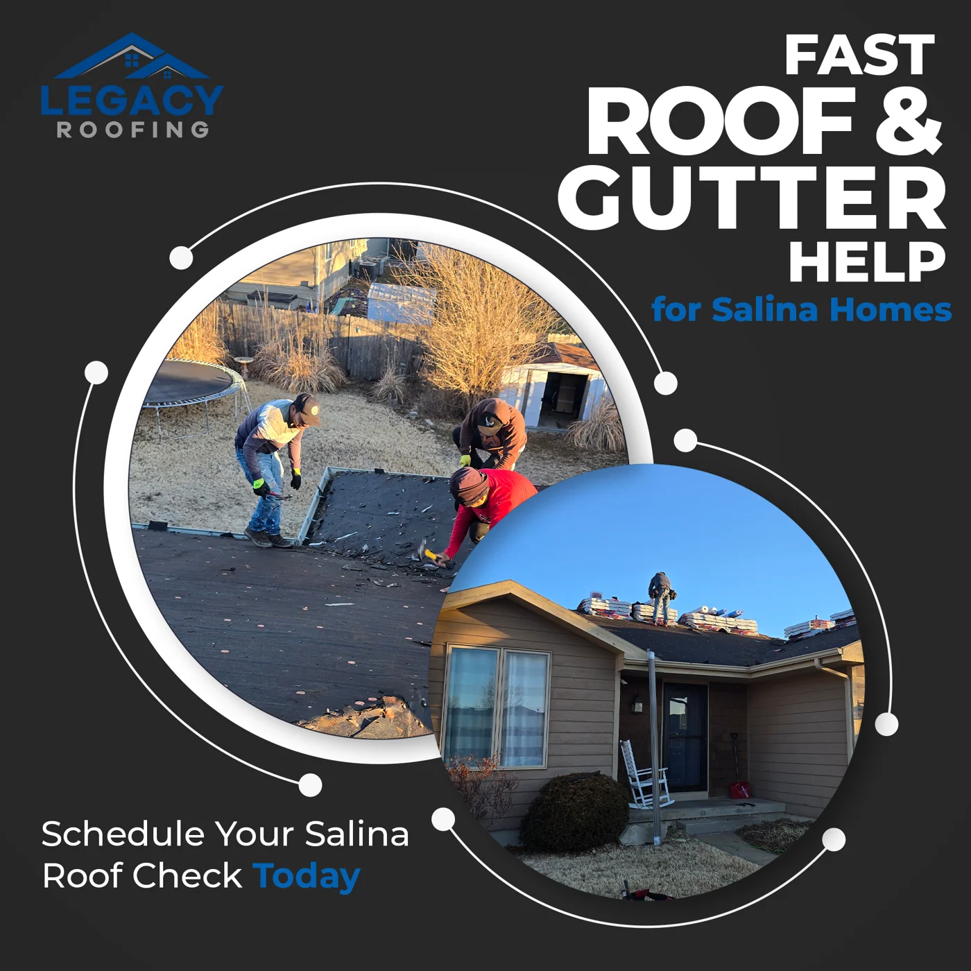 antes despues circular — Legacy Roofing
